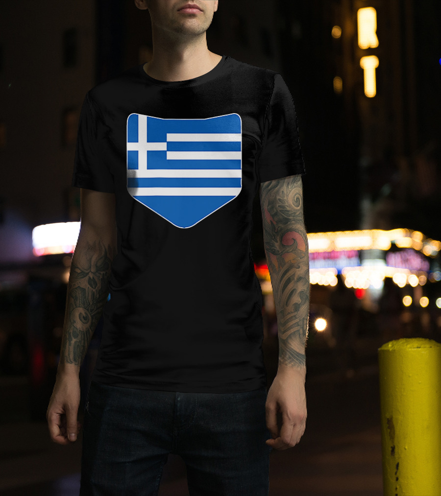 Greece Flag Shield Emblem T-Shirt