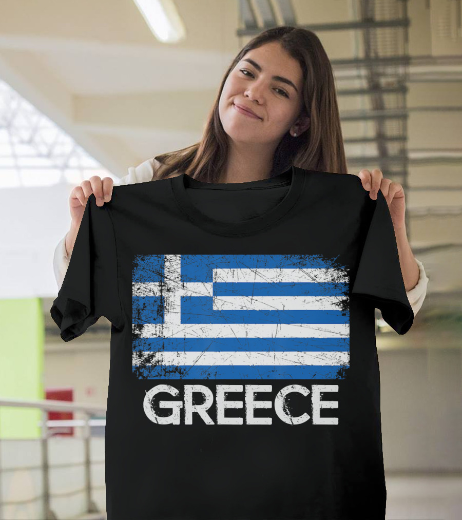 Greek Flag Vintage Greece Made In Gree T-Shirt