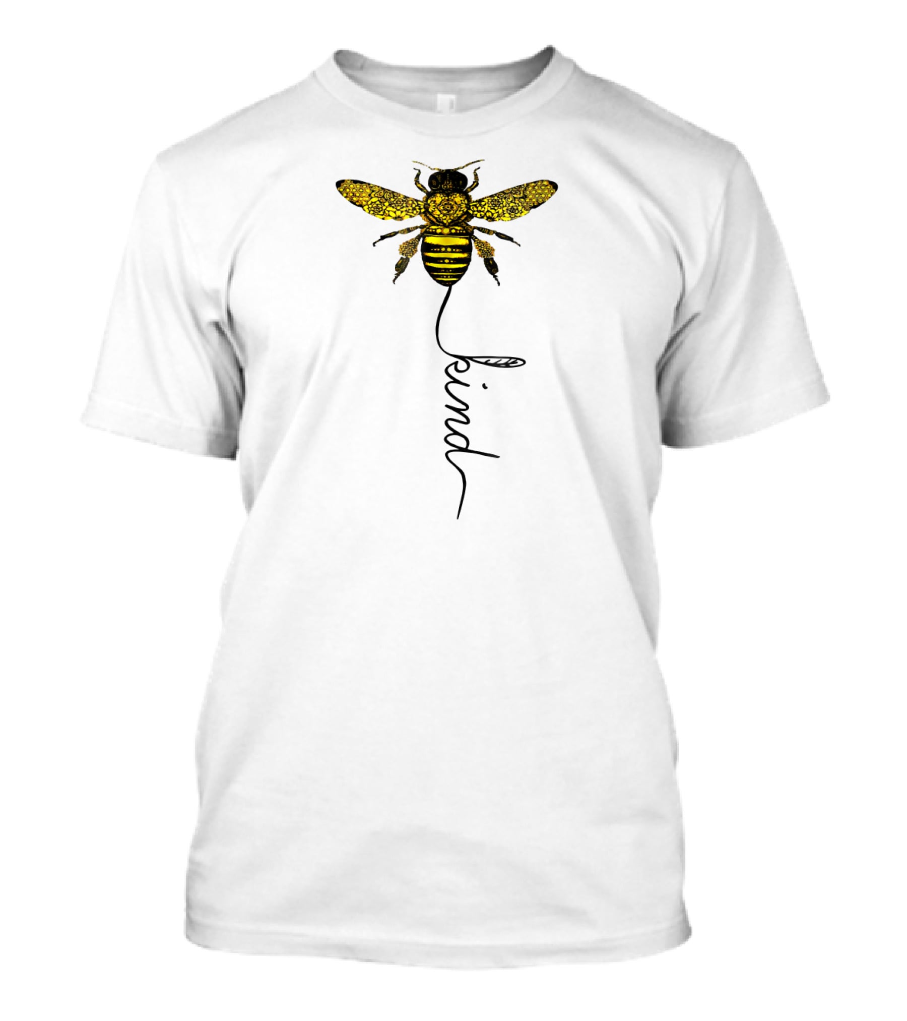 Happy Bees Funny Kind For Bees Love Kind Floral Bee T-Shirt