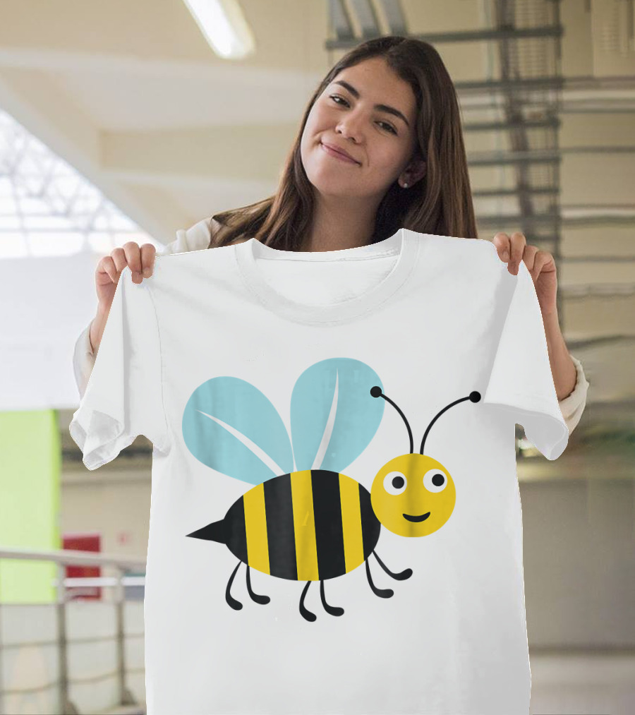 Happy Honey Bee Cute Cartoon T-Shirt