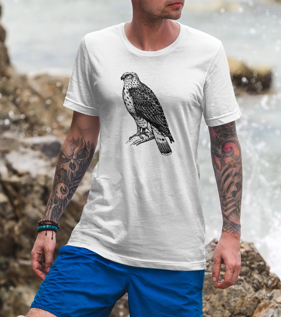 Hawk Ornithology Black Bird T-Shirt