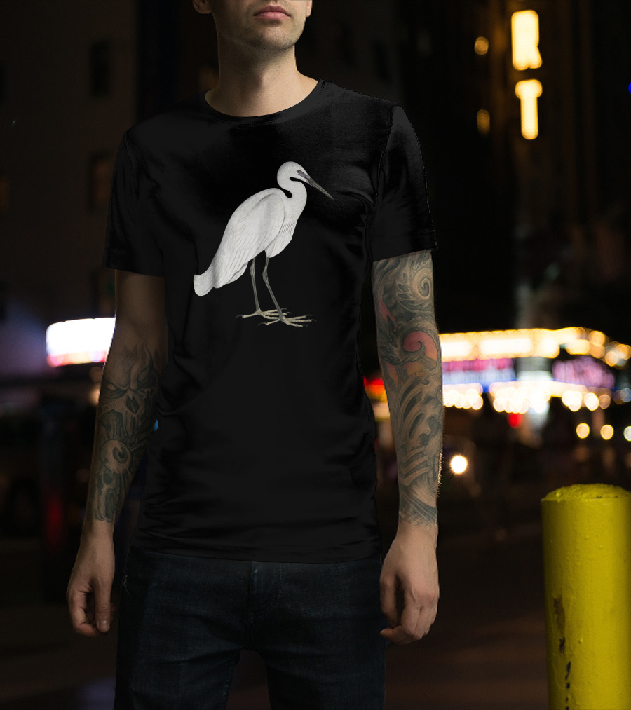 Great White Heron Bird T-Shirt