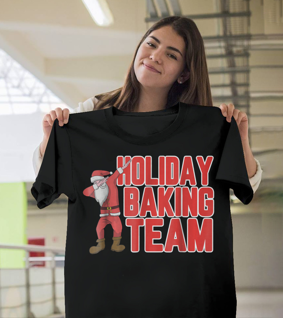 Holiday Baking Team Dabbing Santa T-Shirt