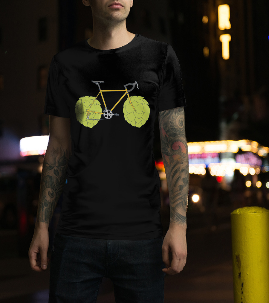 Hop Bike Beer Bicycle Cycle With Hops Wheels T-Shirt