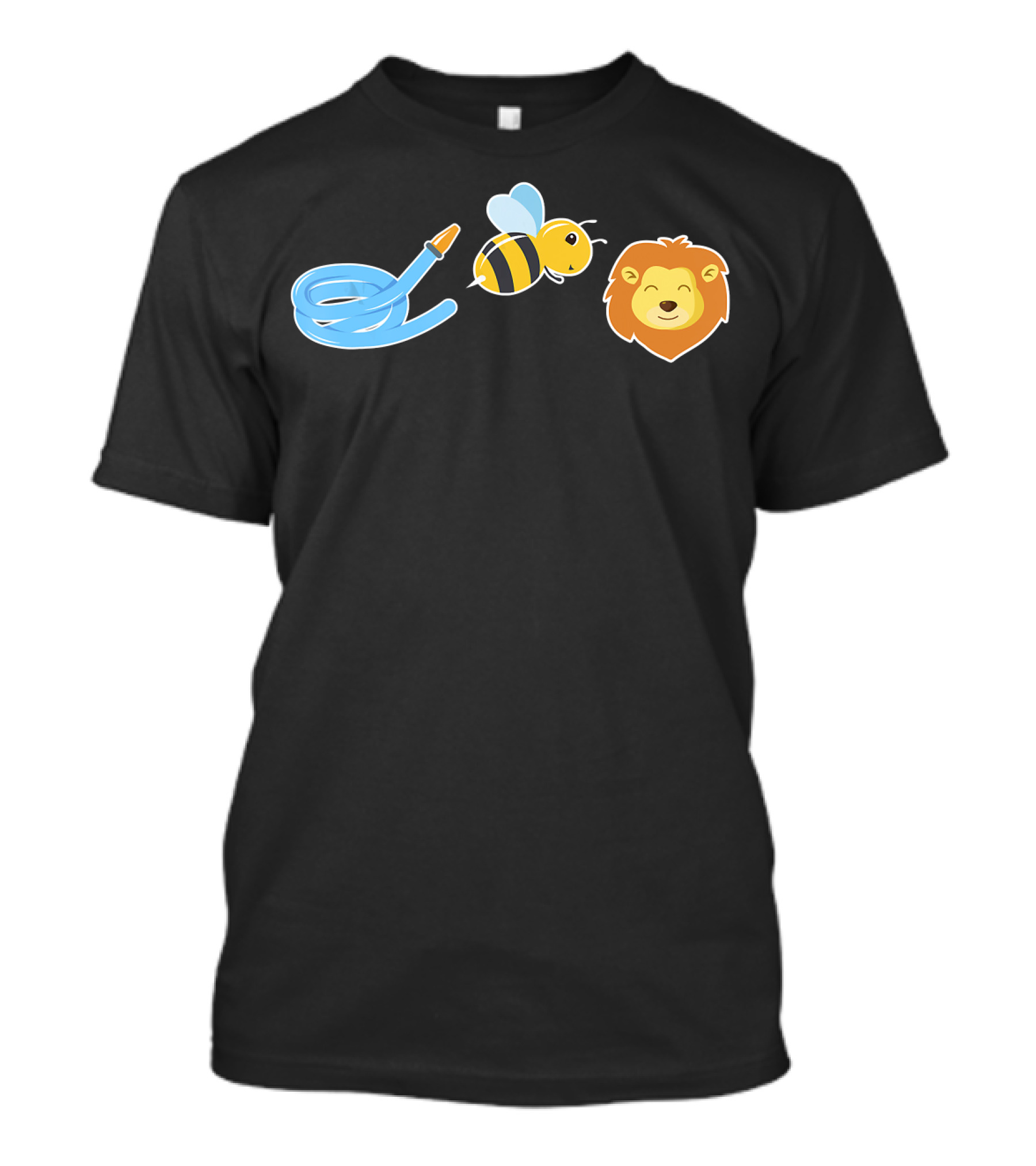 Hose Bee Lion Animal Funny Graphic Tee Wordplay T-Shirt