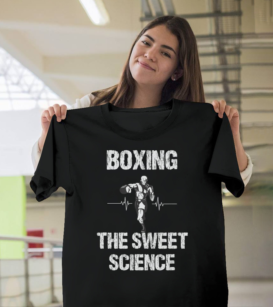Boxing The Sweet Science Heartbeat Fighter T-Shirt