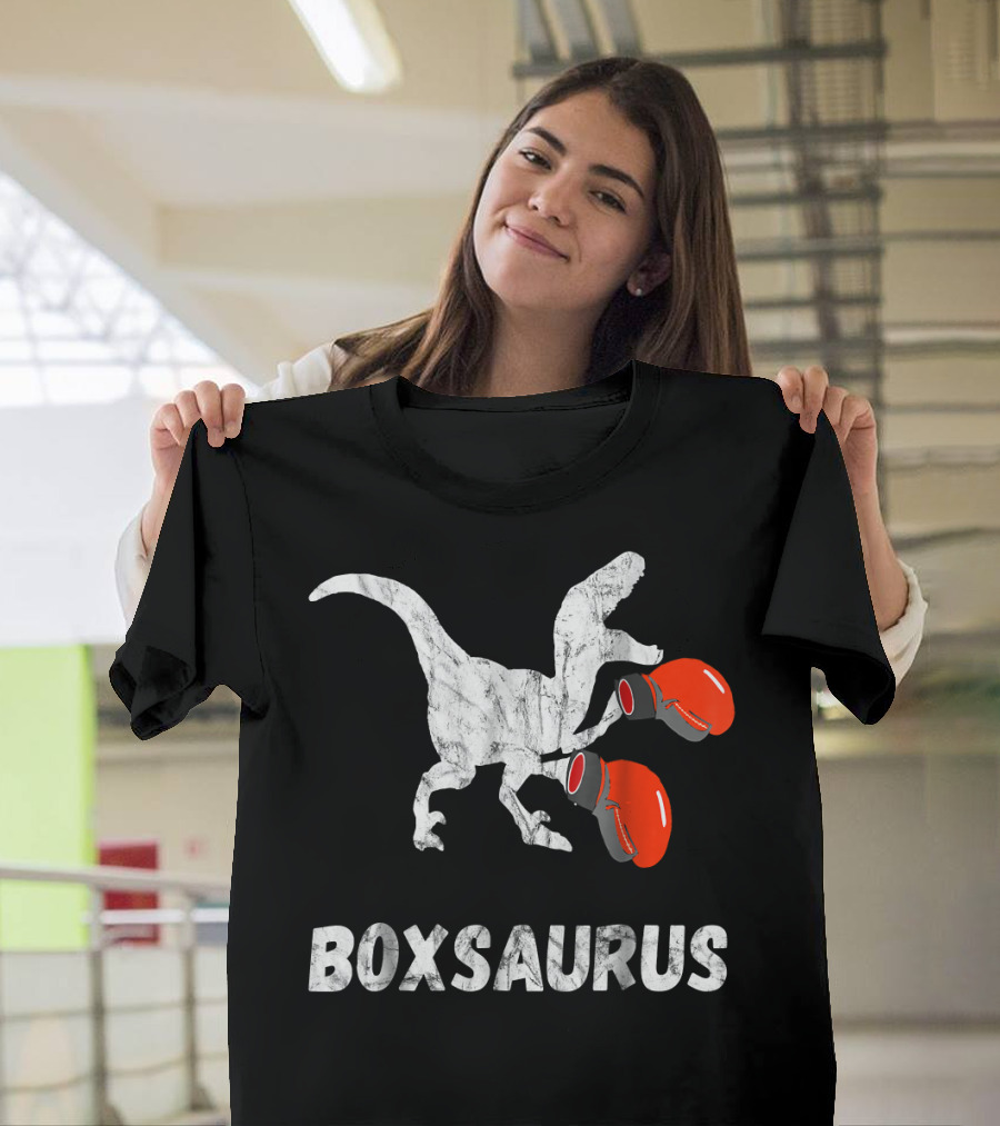 Boxsaurus Dinosaur Boxing Gloves MMA T-Shirt
