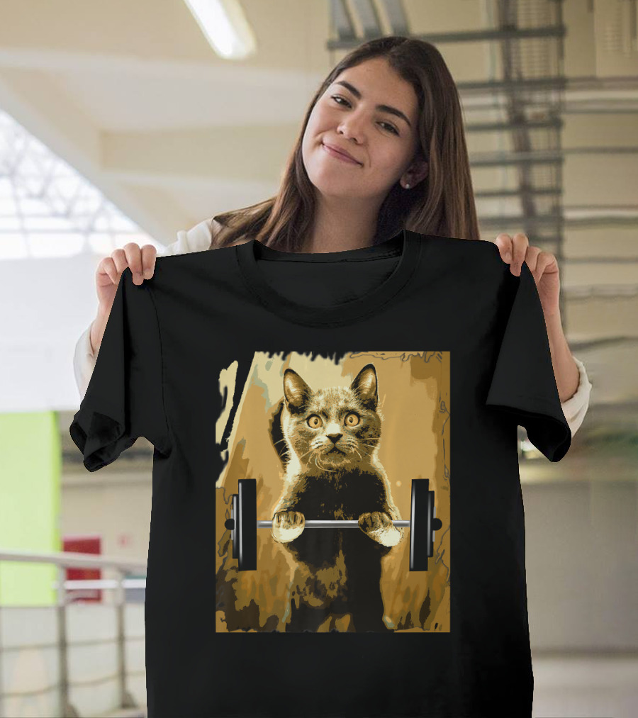 Cat Lifting Weightlifting Cat Training Strength T-Shirt