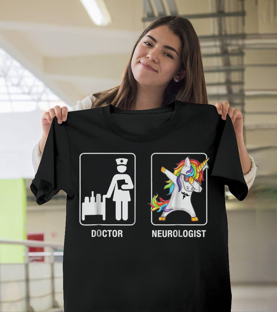 Doctor Neurologist Unicorn Dabbing T-Shirt