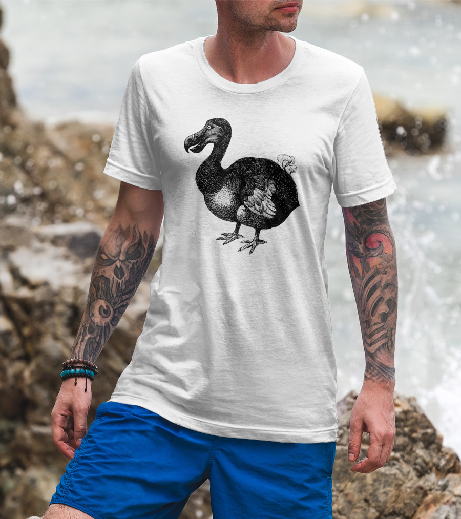 Dodo Bird Ornithology Black Line T-Shirt
