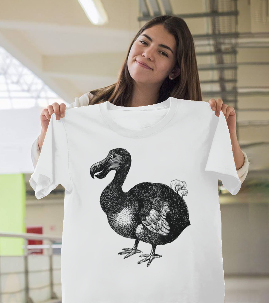 Dodo Bird Ornithology Black Line T-Shirt