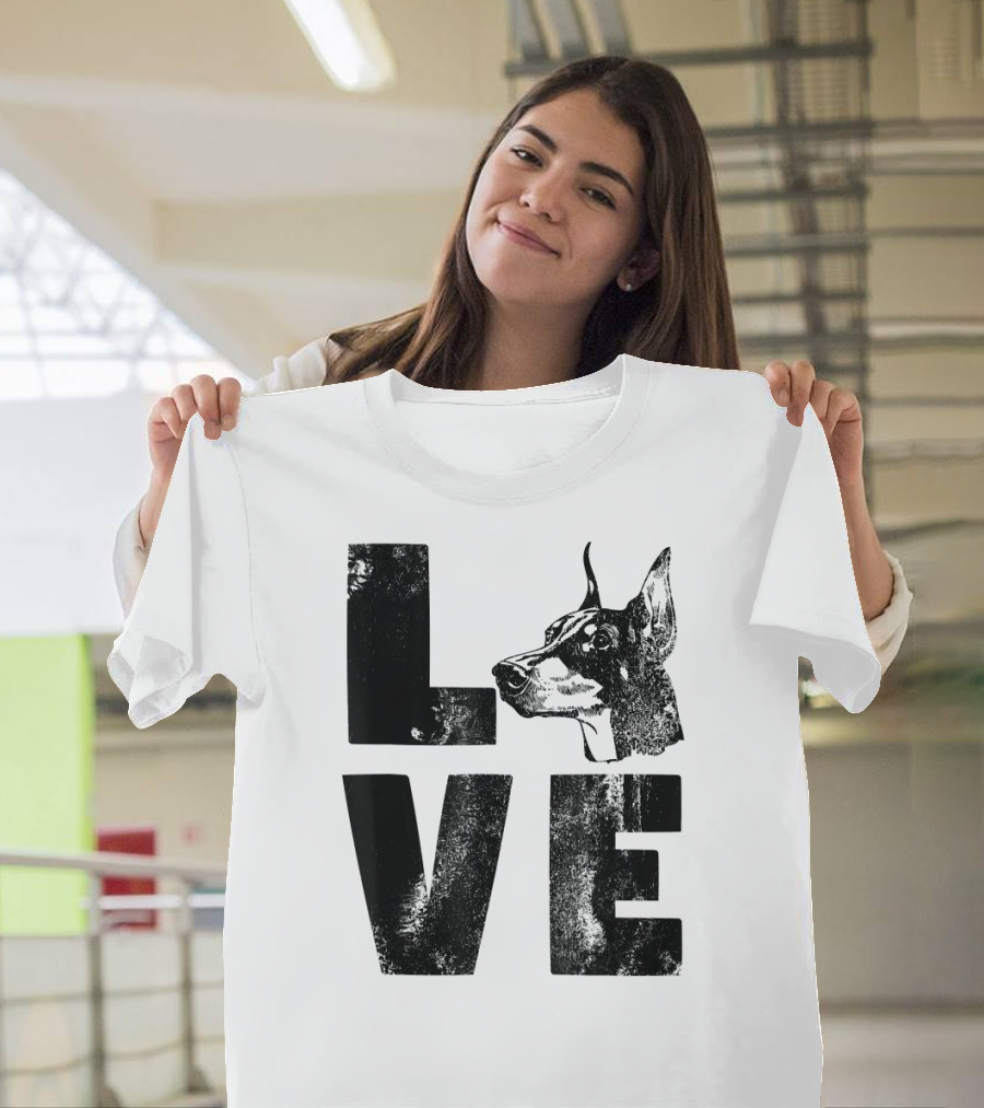 LOVE Doberman Pinscher Dog T-Shirt