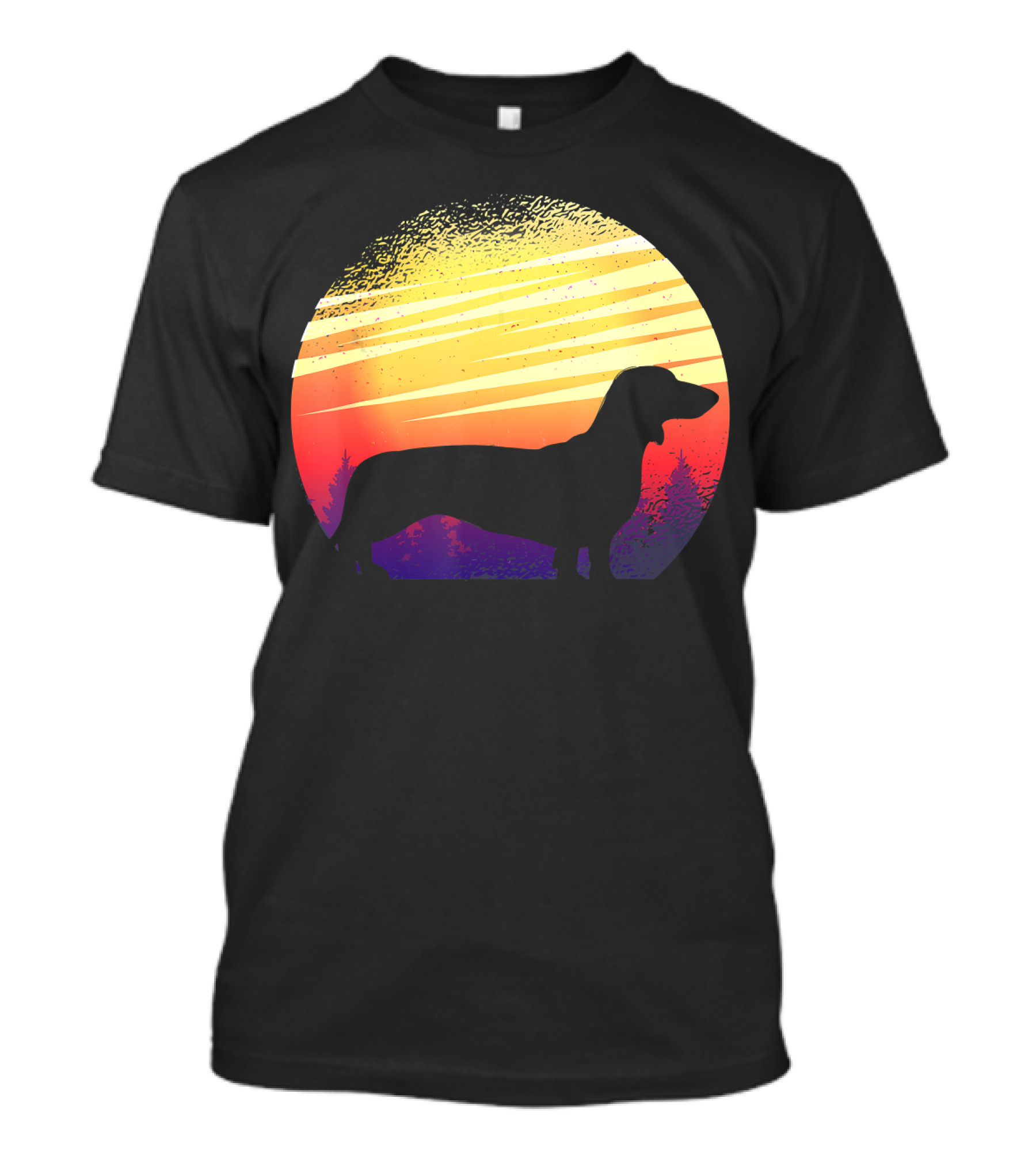 Dog Sunset Dachshund Silhouette Pet Animal T-Shirt