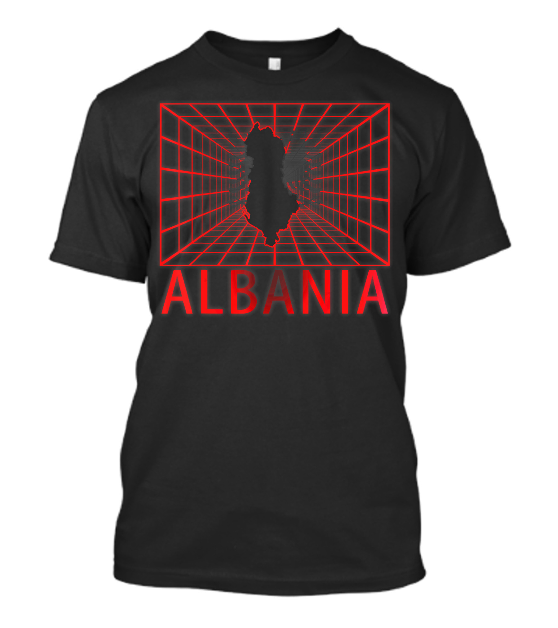 Albania Map Grid T-Shirt