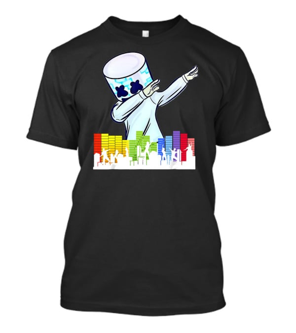 All I Want For Christmas Is Marshmello DJ Dabbing With Music Bars T-Shirt