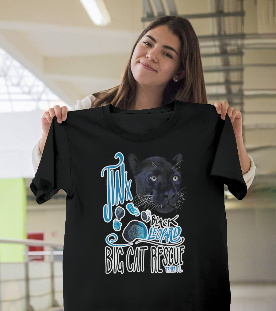 Jinx Black Leopard Big Cat Rescue Tampa FL T-Shirt