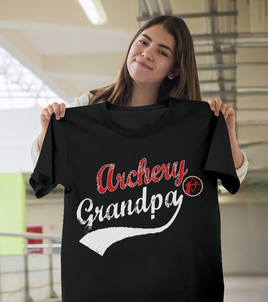 Archery Grandpa Mens Bow and Arrow Enthusiast T-Shirt