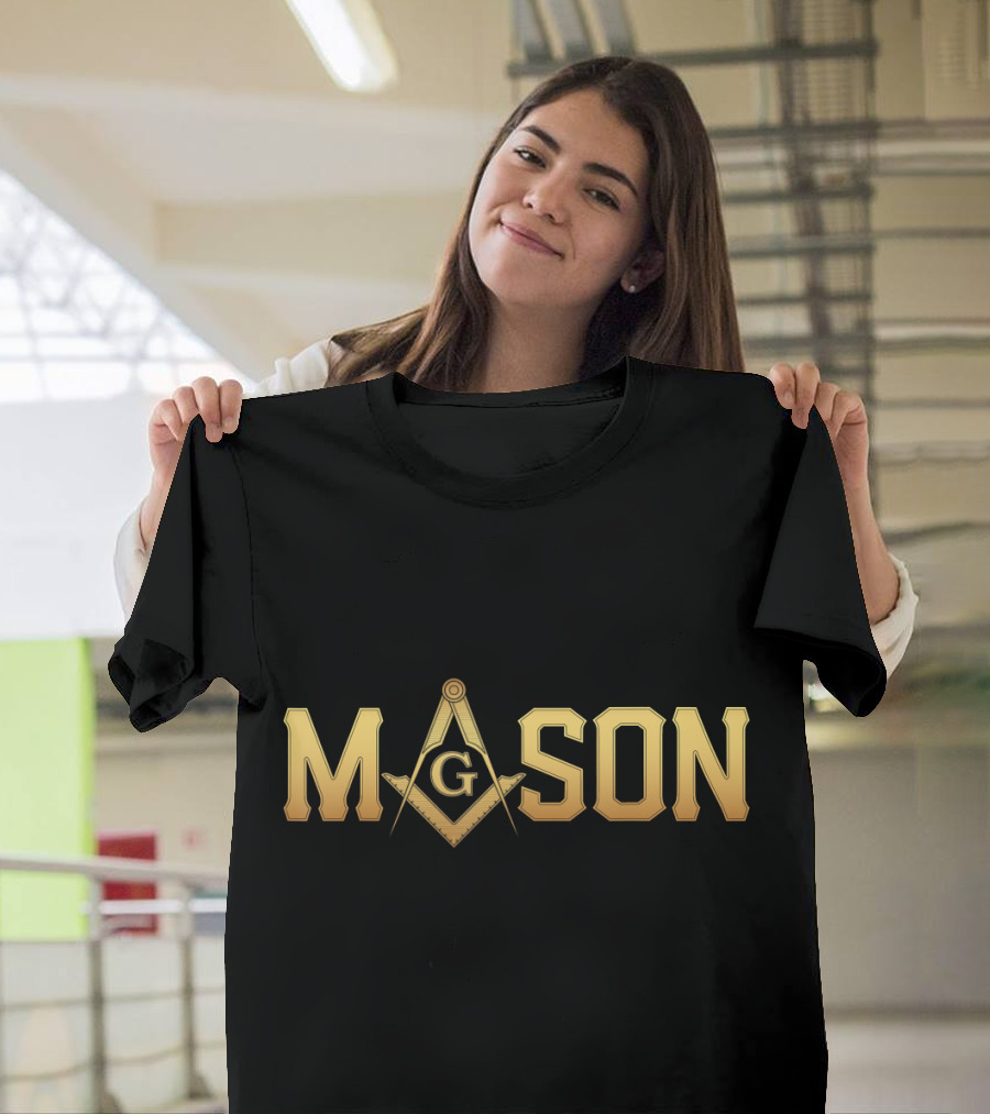 Mens Mason Square Compass G Freemason Iconic T-Shirt