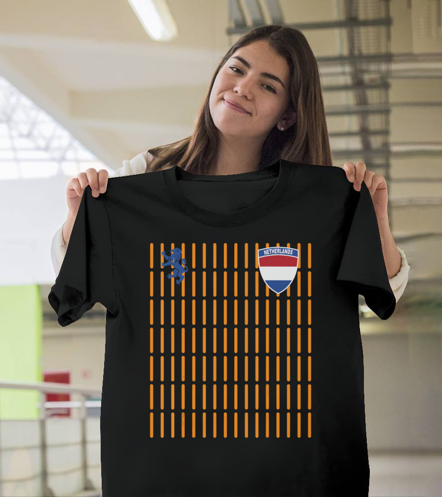 Netherlands Soccer Jersey Lion Crest Nederland Football Netherlands Badge T-Shirt