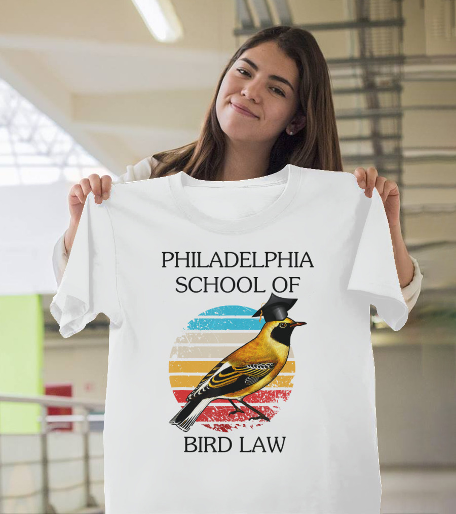 Philadelphia School Of Bird Law Retro Style Graduated Bird T-Shirt