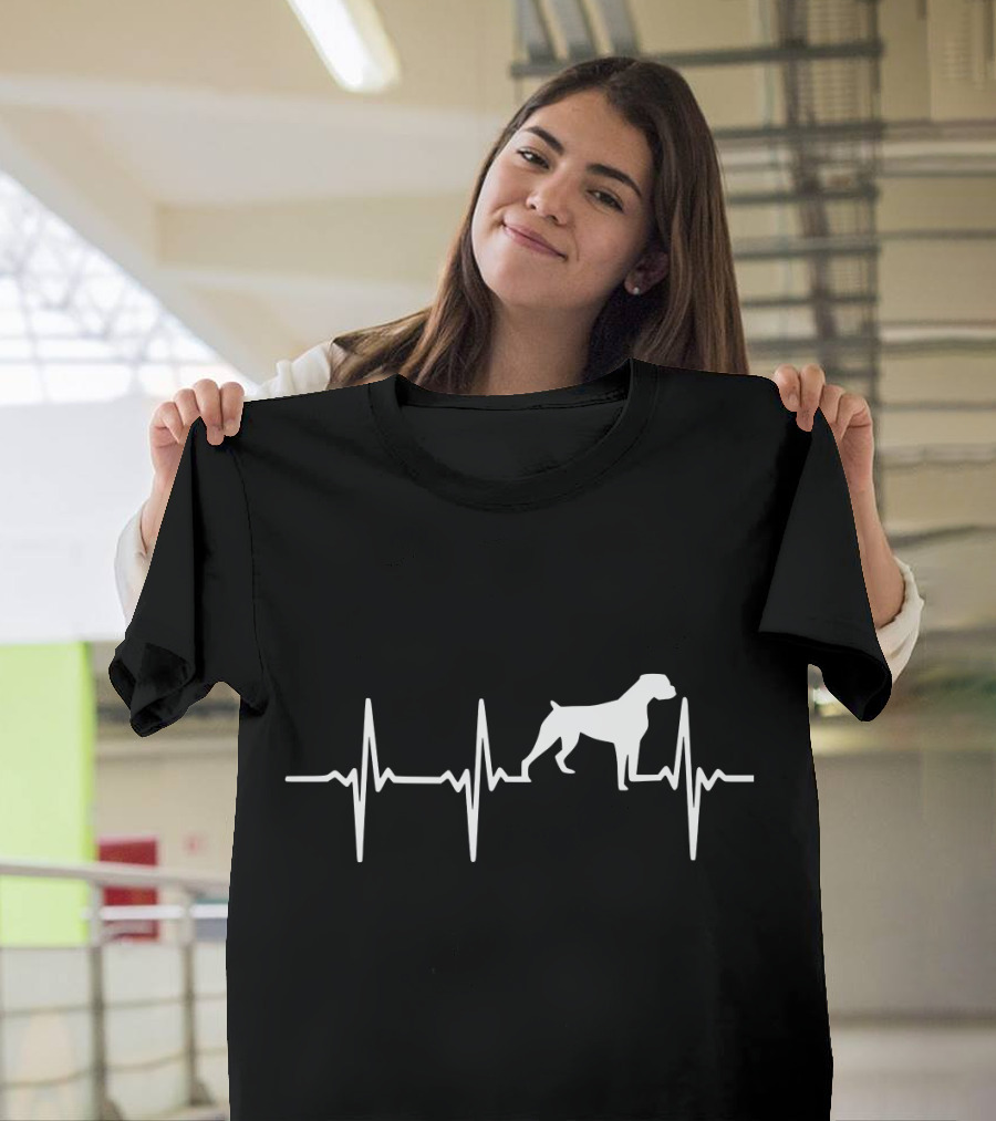 Pitbull Heartbeat Pitbull T-Shirt