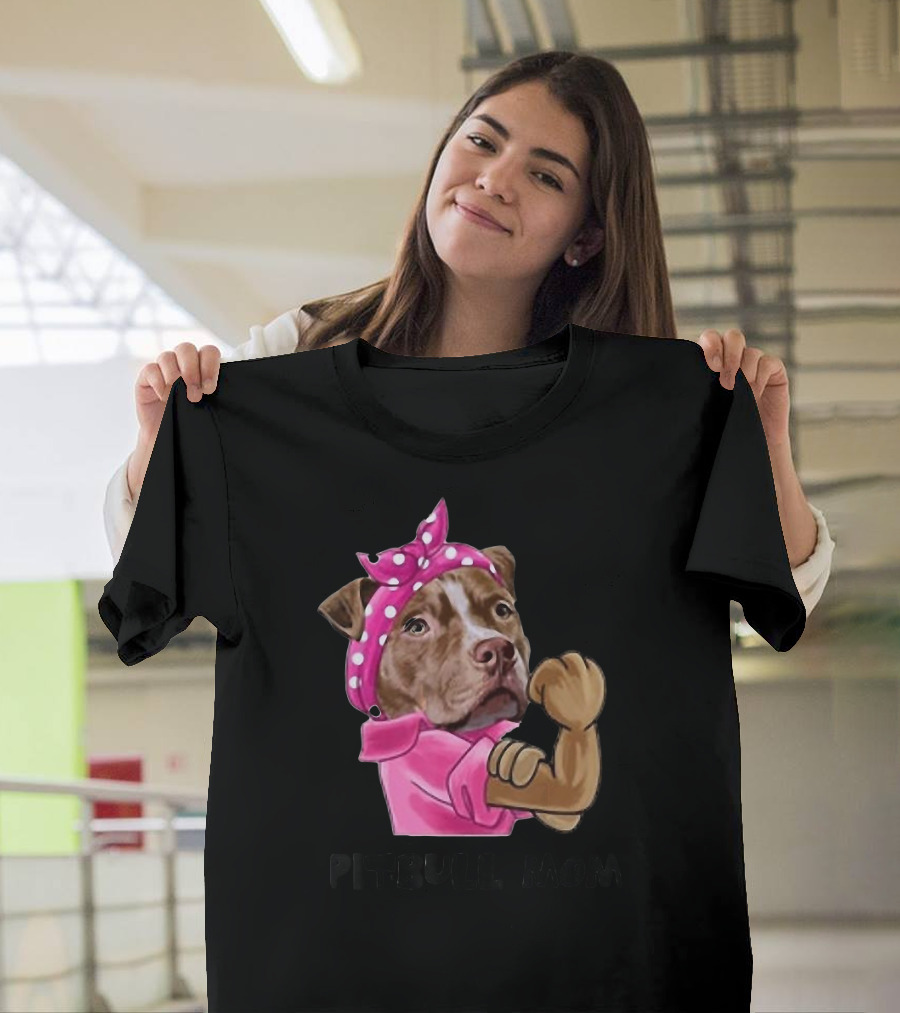 Pitbull Mom We Can Do It Empowerment T-Shirt