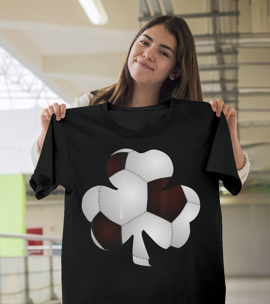Soccer Ball Shamrock Funny Irish T-Shirt