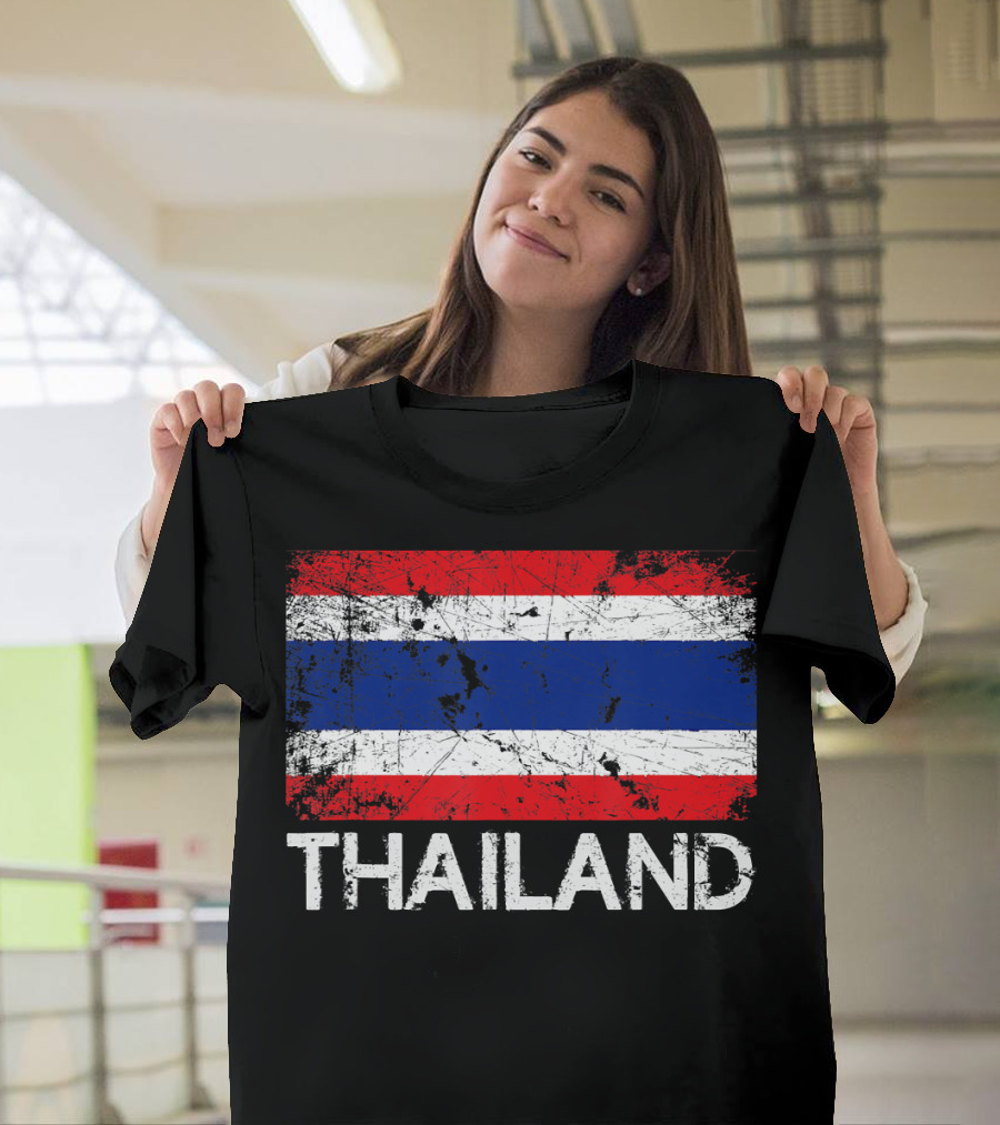 Thailand Flag Vintage Style Thaila T-Shirt