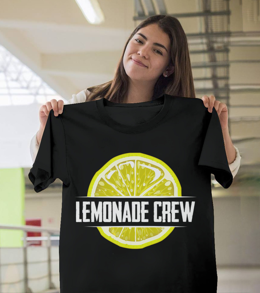 Lemonade Crew Funny Lemon Slice Stand Icons T-Shirt
