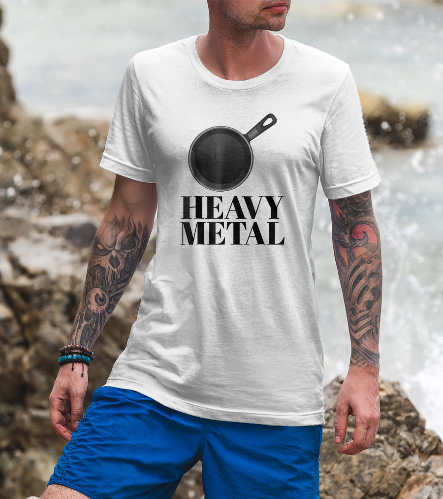 Heavy Metal Cast Iron Pan Cooking T-Shirt