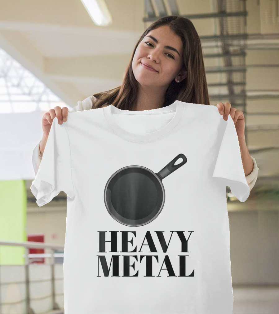 Heavy Metal Cast Iron Pan Cooking T-Shirt