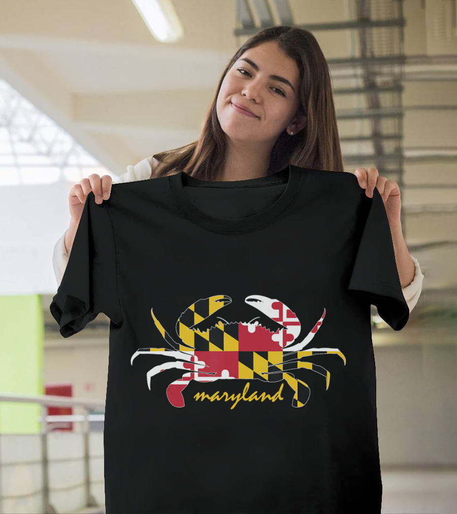 Maryland Crab State Flag Pride T-Shirt