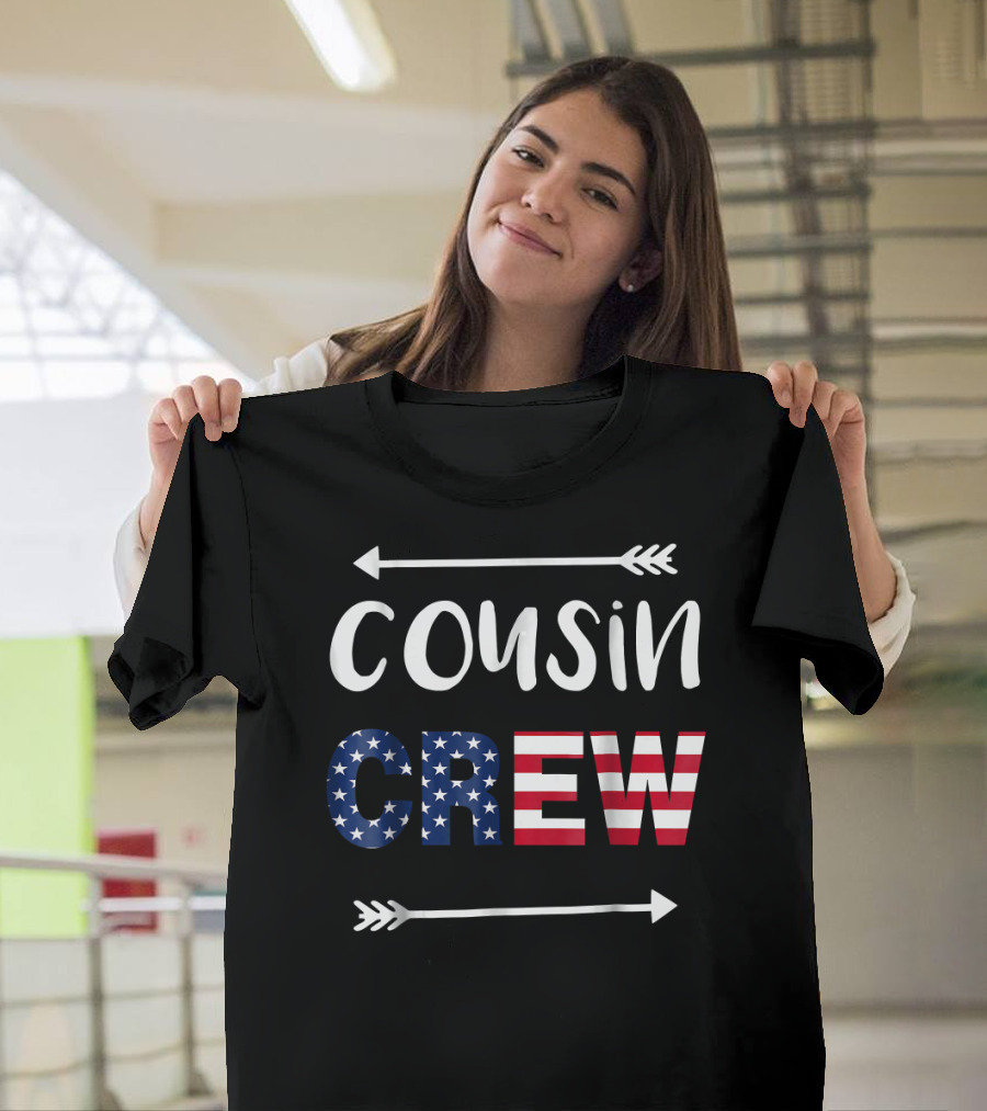 Cousin Crew American Flag Arrows Patriotic Family T-Shirt