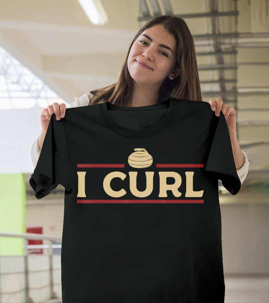 I Curl Curling Stone Sports T-Shirt