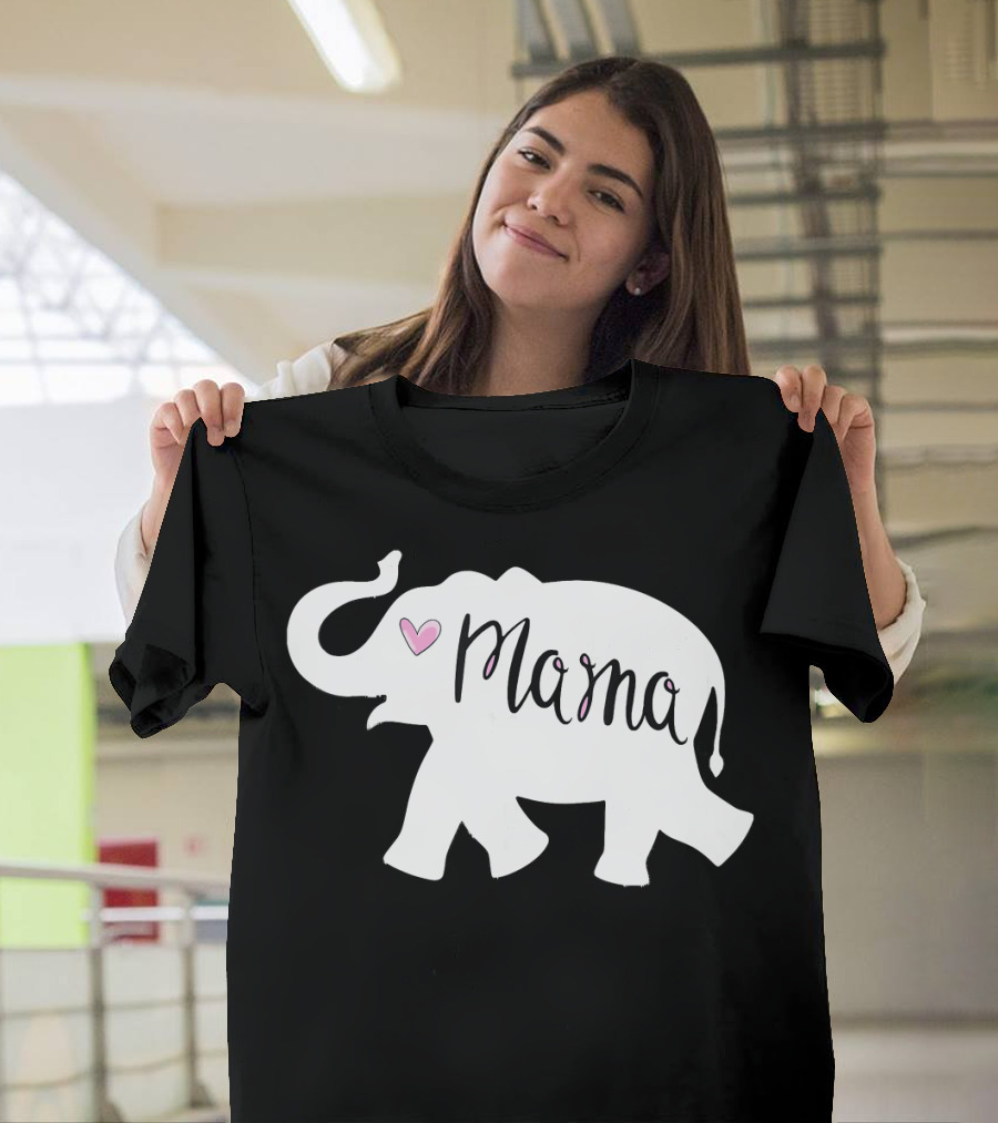 Mama Elephant Heart Africa Mother Cut T-Shirt