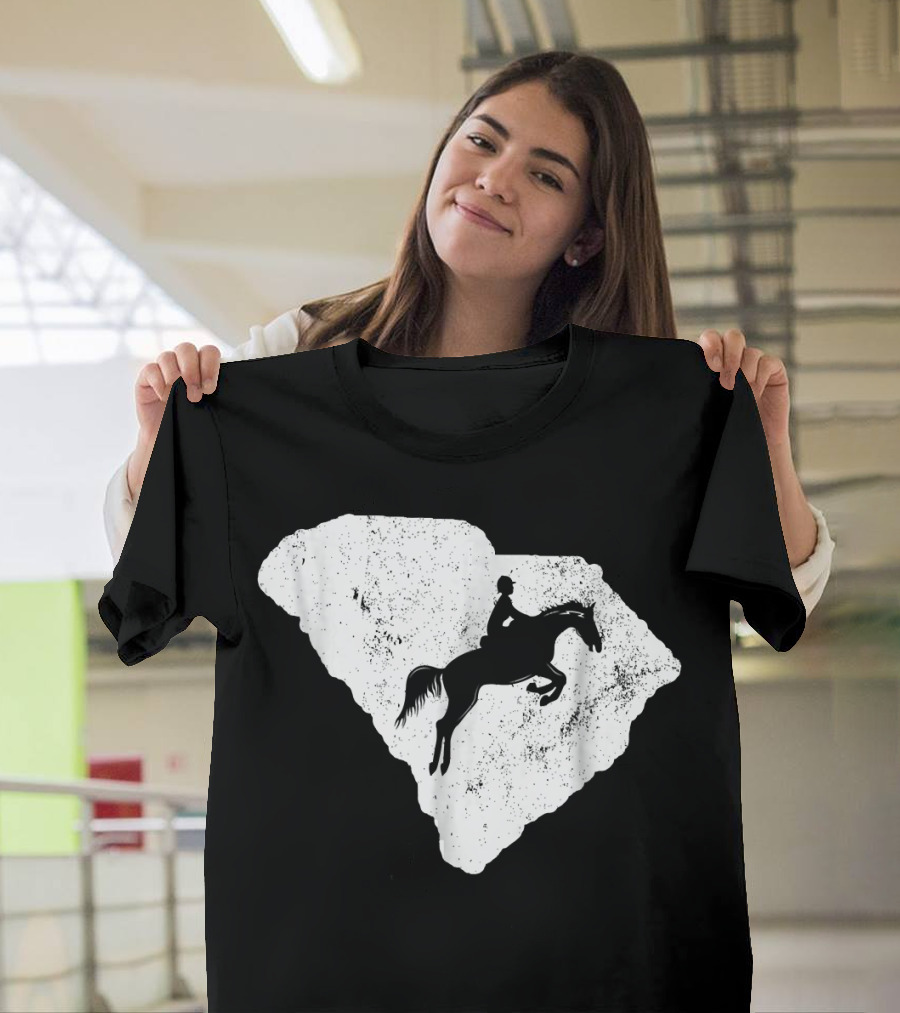 South Carolina Horseback Riding Map T-Shirt