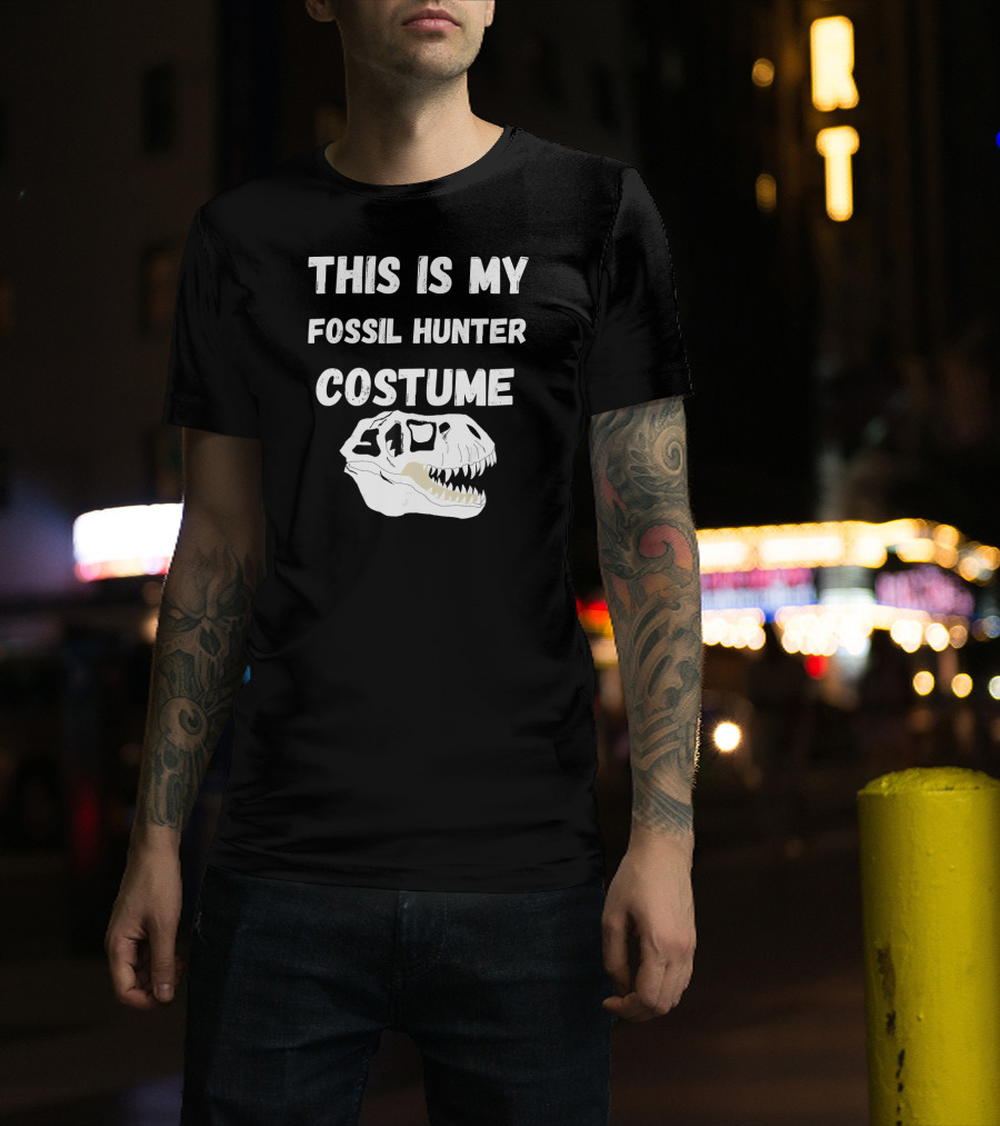 This Is My Fossil Hunter Costume Dinosaur Skull T-Shirt