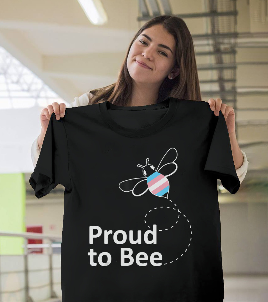 Proud To Bee Transgender Pride Stripes T-Shirt
