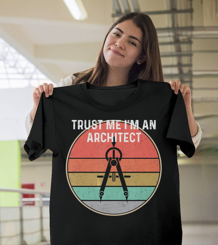 Trust Me I'm An Architect Retro Compass T-Shirt