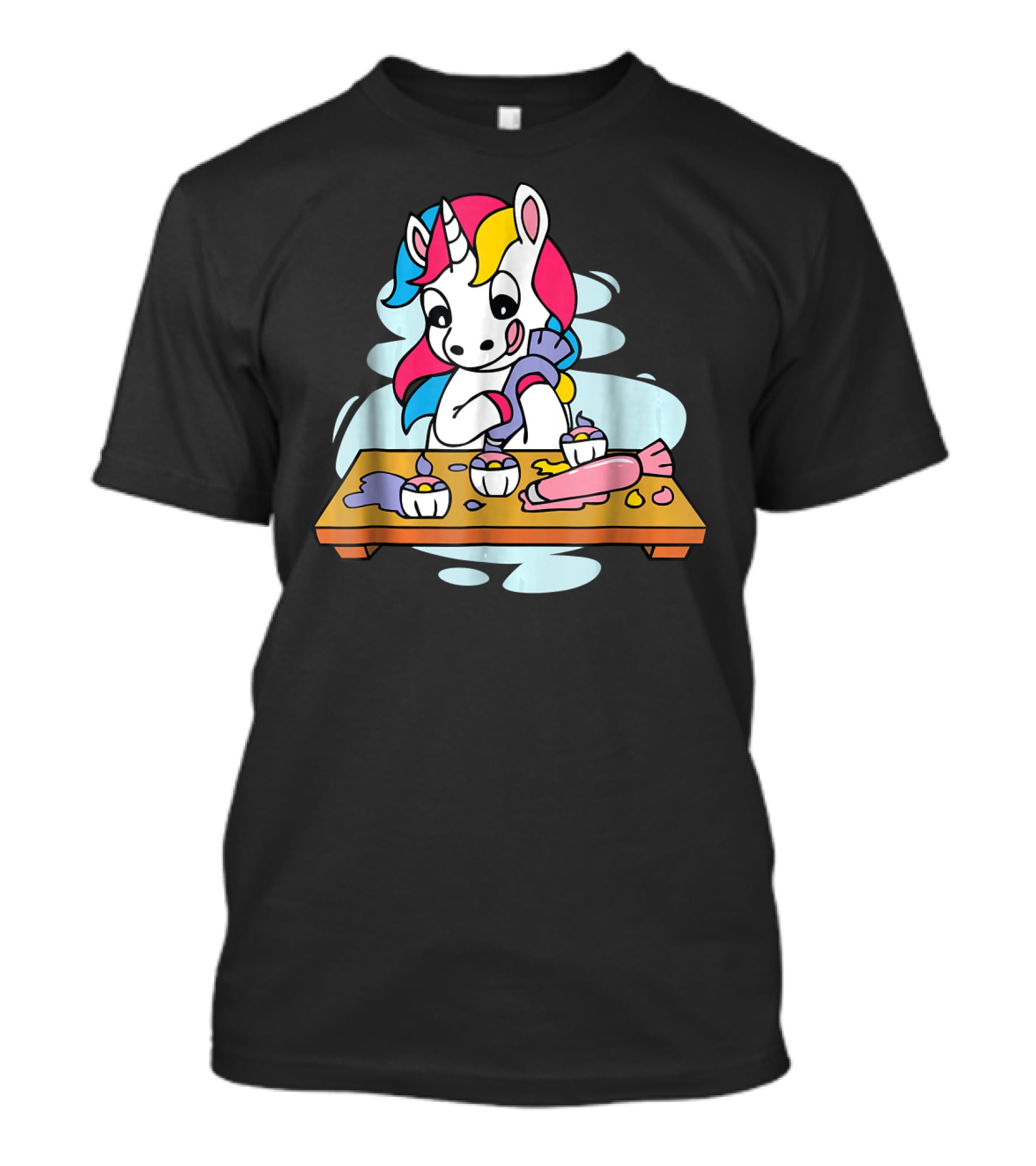 Unicorn Baking Cupcakes Cupcake Magic Baking Fun T-Shirt