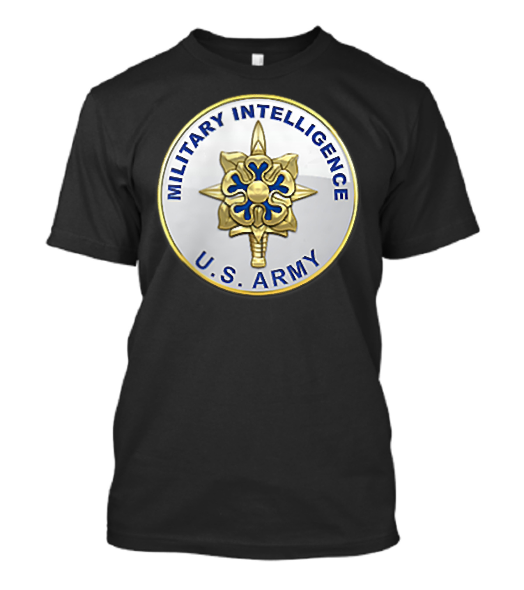 U.S. Army Military Intelligence Veteran Badge Emblem T-Shirt