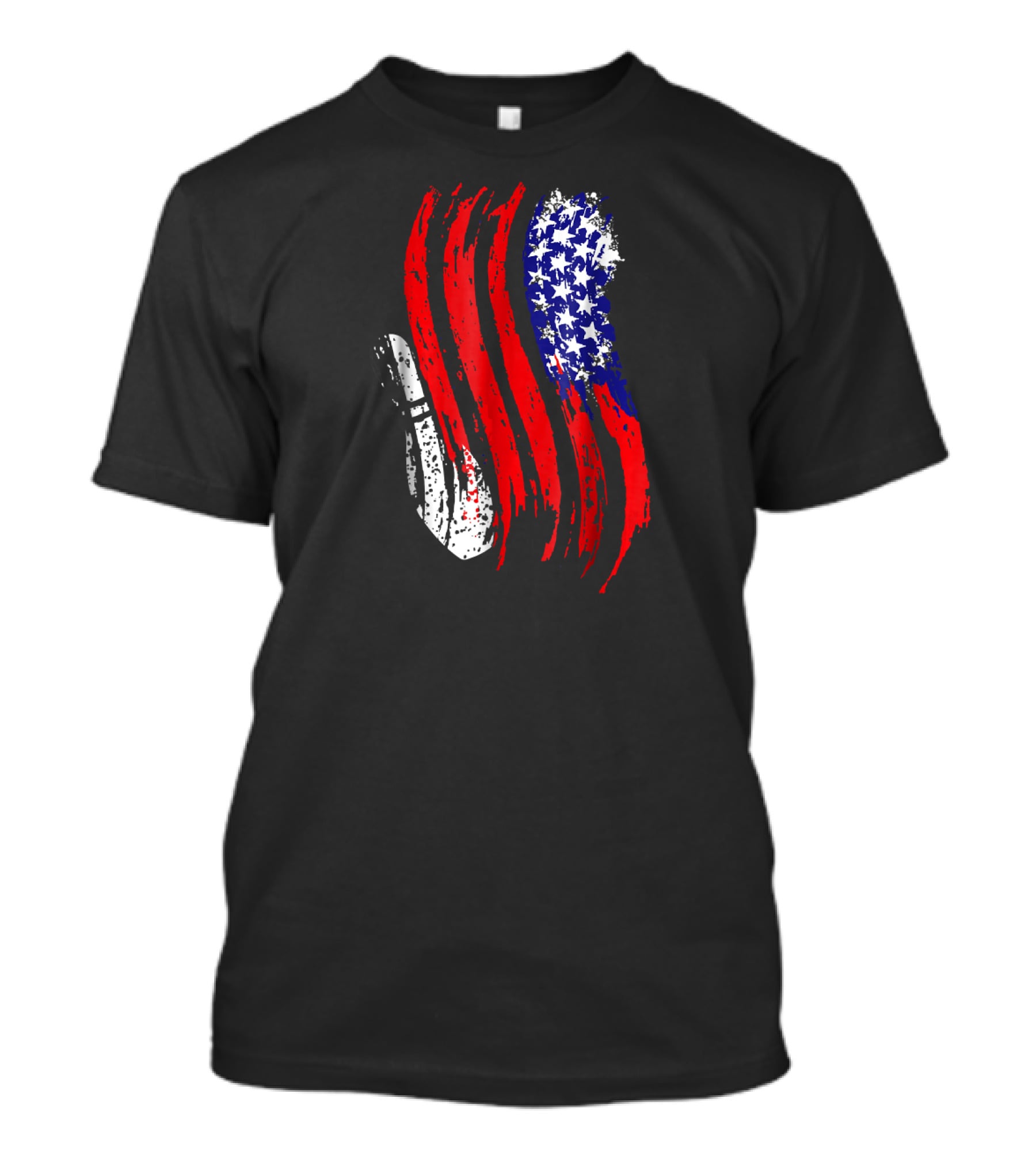 USA Bowling Flag Patriotic Tenpin Bowler T-Shirt