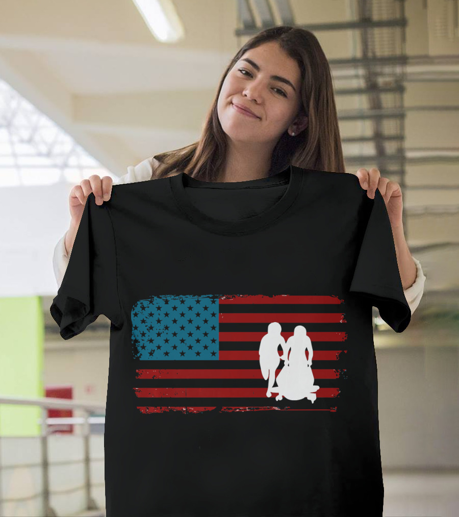 USA Flag Bobsled Team T-Shirt