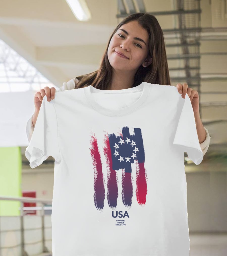 USA Running This Since 1776 Betsy Ross Flag T-Shirt
