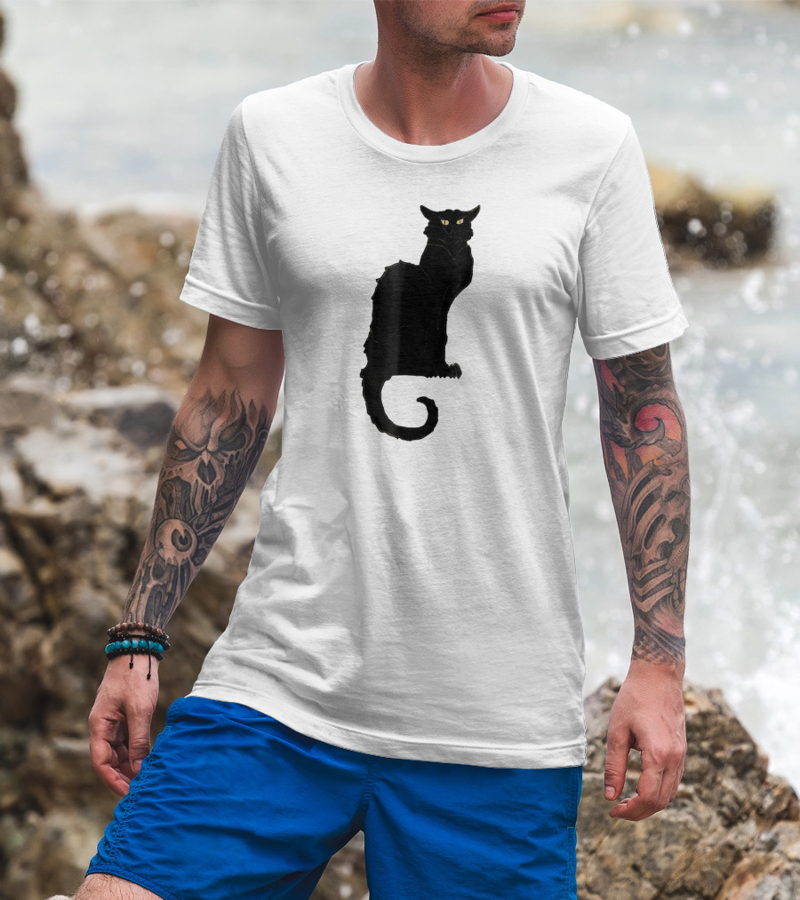 Ce Soir Chat Noir Bla Vintage Art Nouveau T-Shirt