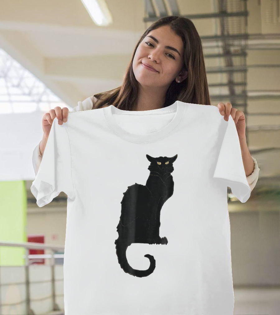 Ce Soir Chat Noir Bla Vintage Art Nouveau T-Shirt