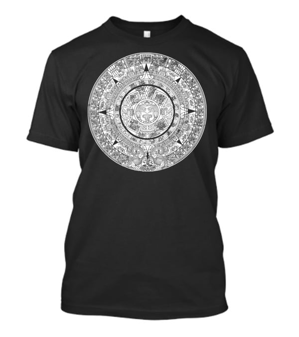 Aztec Calendar Vintage Archeology Stud T-Shirt