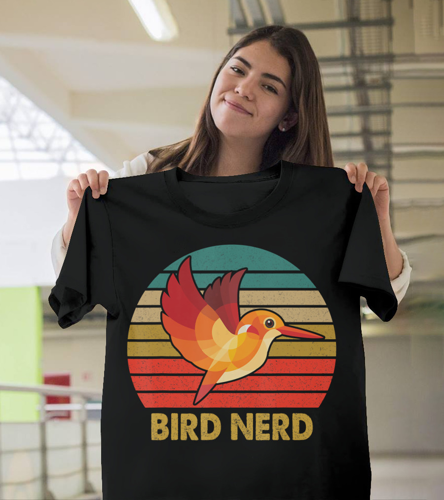 Bird Nerd Vintage Bird Inspired Retro Birding T-Shirt