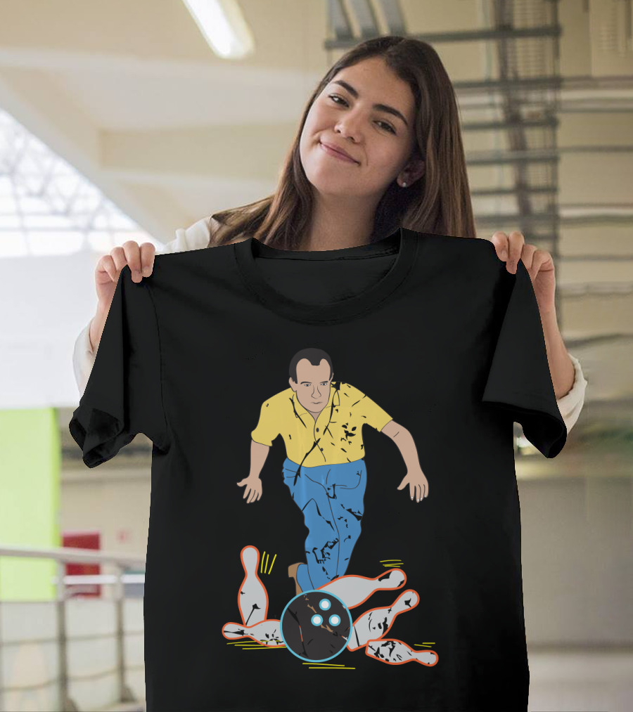 Vintage Bowling Strike Nixon Pin Action T-Shirt