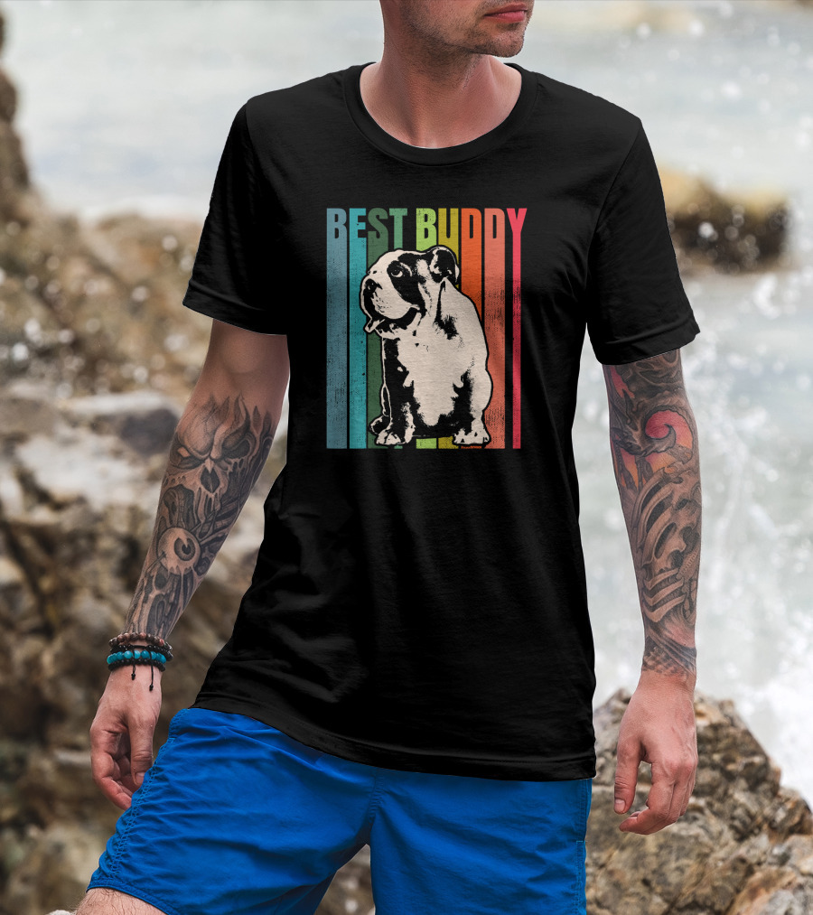 BEST BUDDY Vintage English Bulldog T-Shirt